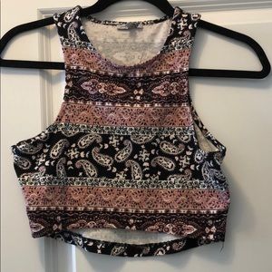 Patterned Tank crop top